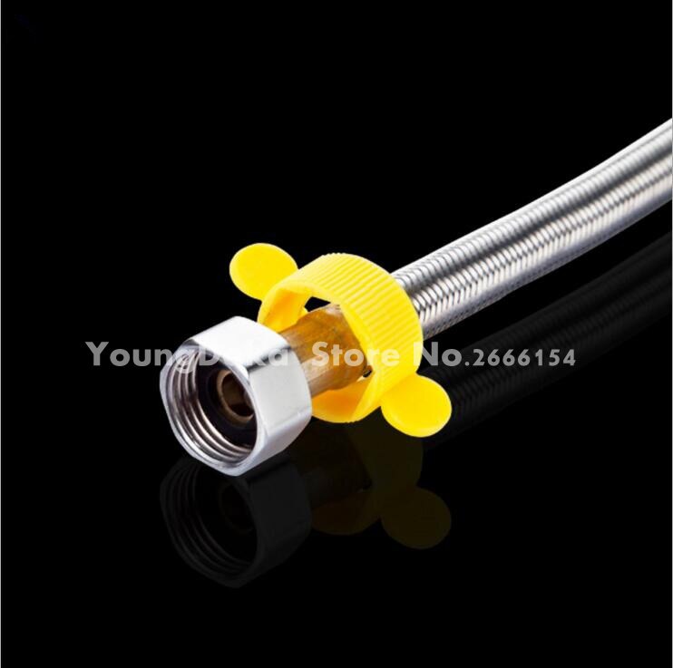 Tuyau de plomberie Flexible, en acier inoxydable, de 30/40/60/80CM, tuyau de salle de bains à Interface Standard, de lavabo et de chauffe-eau des toilettes, 1/2"