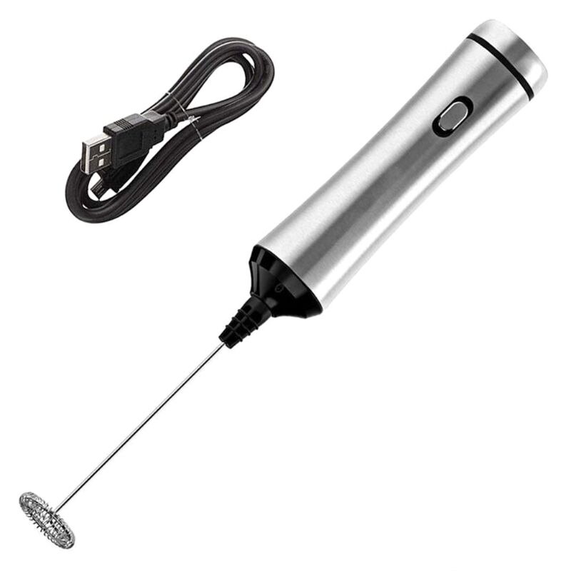 Fouet à lait électrique à Double ressort, rechargeable par Usb, en acier inoxydable