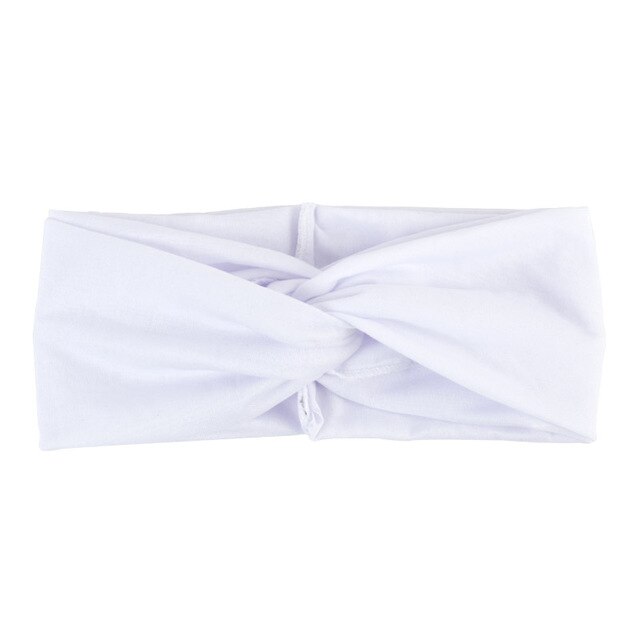 Geebro-turbante elástico de retales para mujer, diademas giratorias, cintas elásticas para el pelo, diadema de para Yoga, cinta para la cabeza para Spa para niña