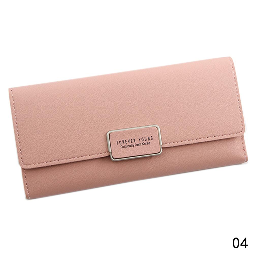 Wallet long Zipper Multi Card Position Leather Coin Purse women Card Holder Leather wallet women casual wallet: Pink