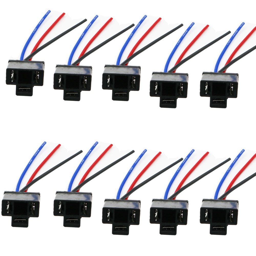 YSY 10 Uds H4 9003 coche camión hembra extensión del faro conector enchufe luz bombilla adaptador de cable 12V