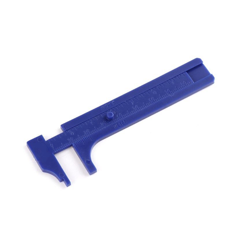 2pcs 0-80mm Double Rule Scale Plastic Vernier Caliper Measuring Mini Tool Ruler