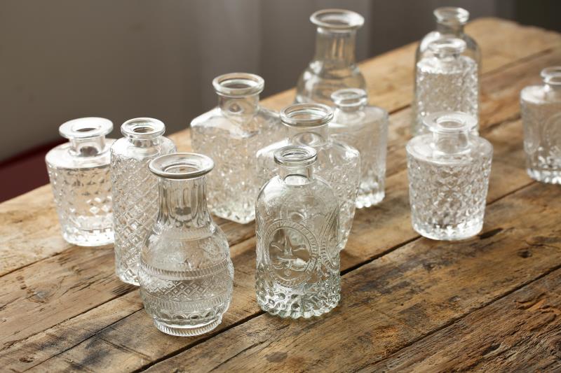 Maceta de estilo nórdico para decoración del hogar, Mini florero de vidrio, decoración transparente para sala de estar, romántico francés