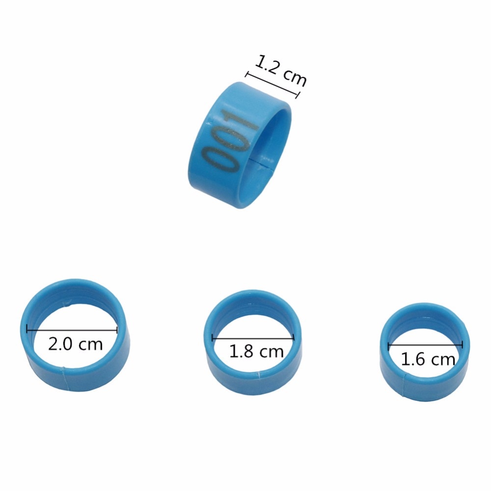 1000 stk indvendig diameter 1.6cm/1.8cm/2.0cm duer fugle kyllinger and papegøje clipringe bånd vagtelring fjerkræavlværktøj