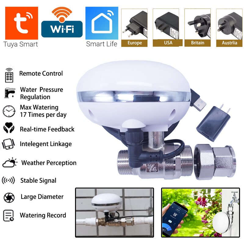 Smart Irrigation Timer Irrigation Controller System Water Valve Garden Watering Timer