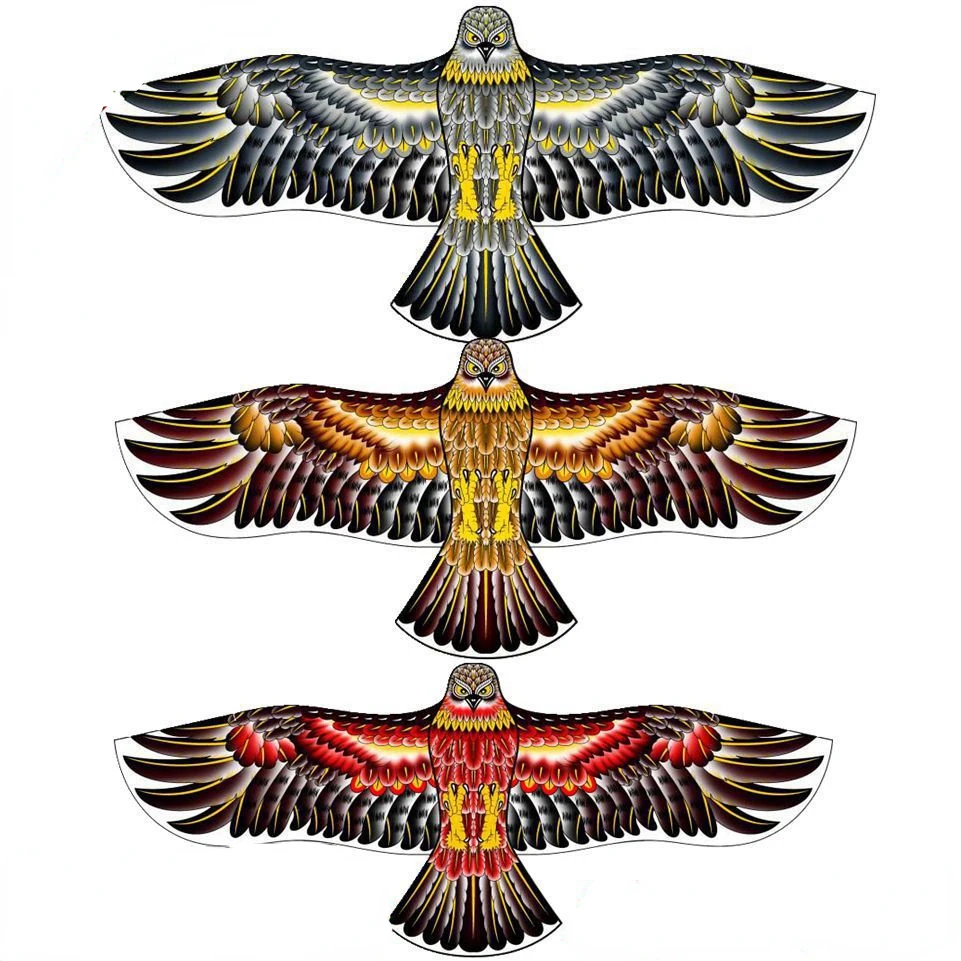 Anti pájaro volando halcón cometa repelente de aves gran águila cometas espantapájaros señuelo para granja jardín repelente de plagas de aves