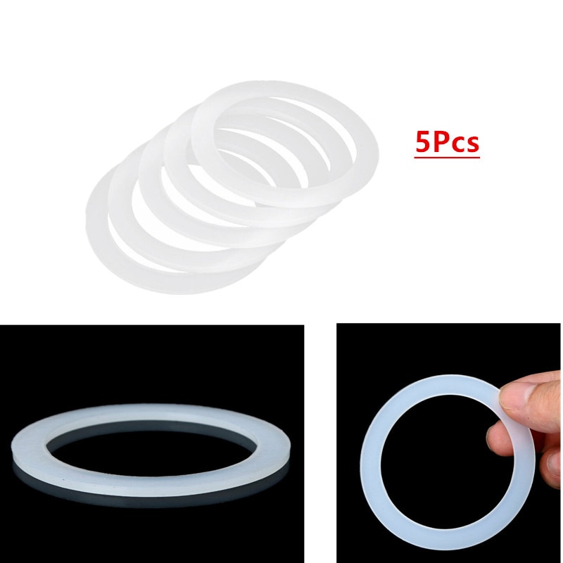 5Pcs Siliconen Afdichting Ringen Zacht Flexibele Vervanging Pakkingen Rubber O Ringen Ringen Met 1/2/3/6/9/12-Cup Moka Express Potten