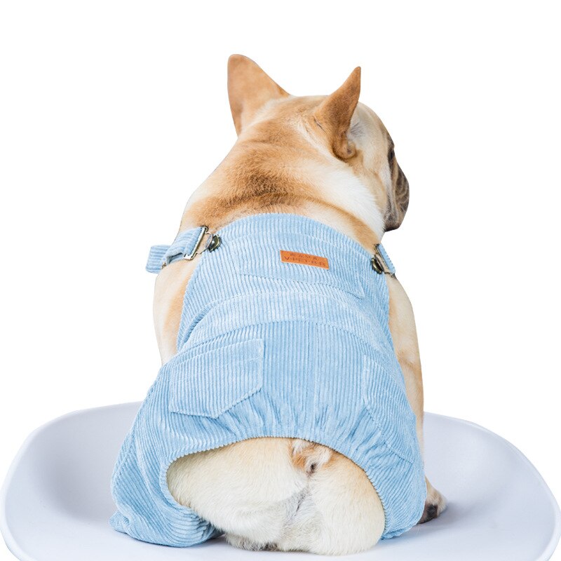 Mono vaquero para mascotas, Mono para perros pequeños y medianos, pantalones vaqueros para perros Chihuahua, ropa de vaquero: blue / S