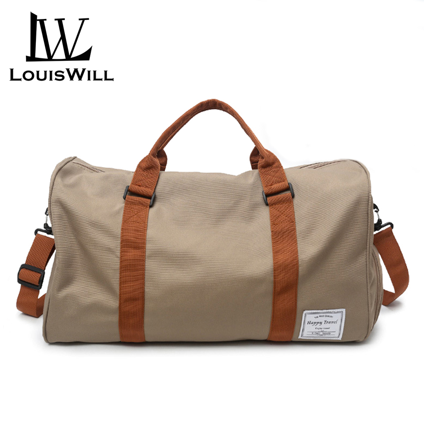 Louiswill Vrouwen Reistassen Waterdichte Weekender Tassen Oxford Doek Koffers Handtassen Schoudertassen Reistassen Schoenen: Khaki