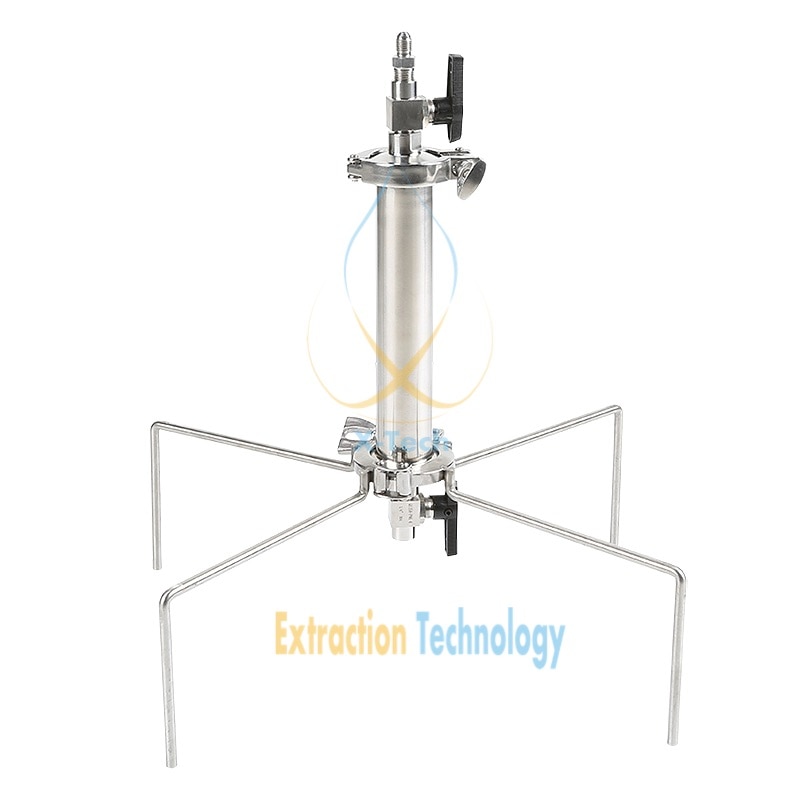 Kit d'extraction BHO pour extracteurs pressurisés à colonne fermée de 45g. Extracteur inox 304.