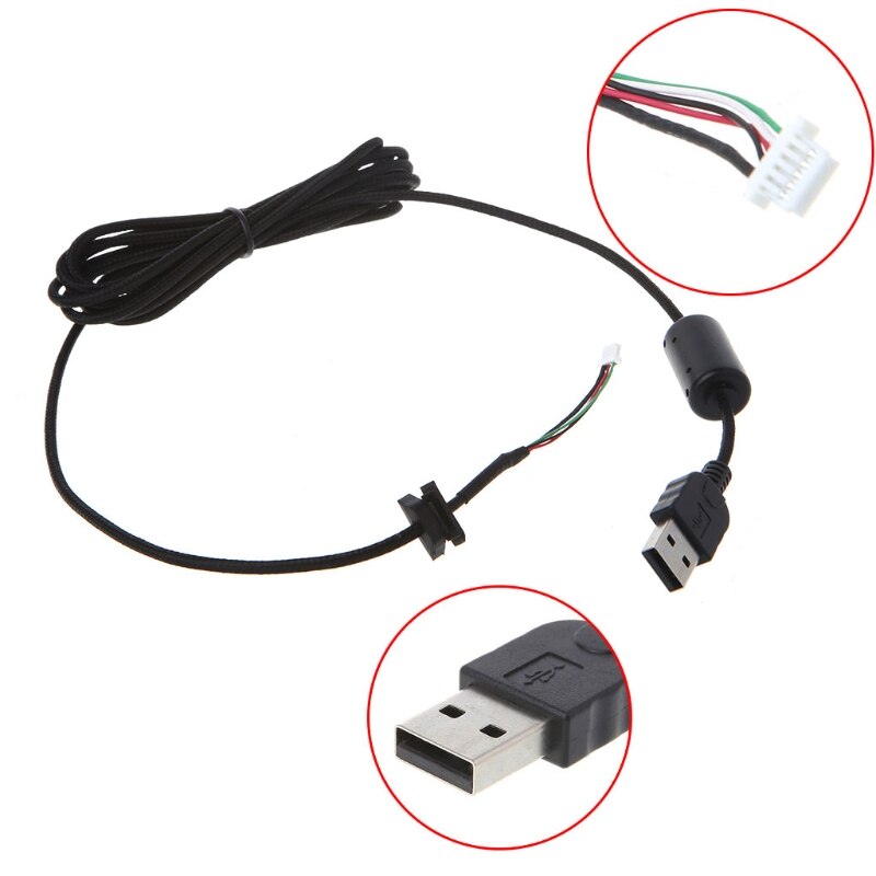 1 Set 2m Duurzaam Nylon Gevlochten Lijn USB Muis Kabel Kabel Voor Logitech G9 G9X