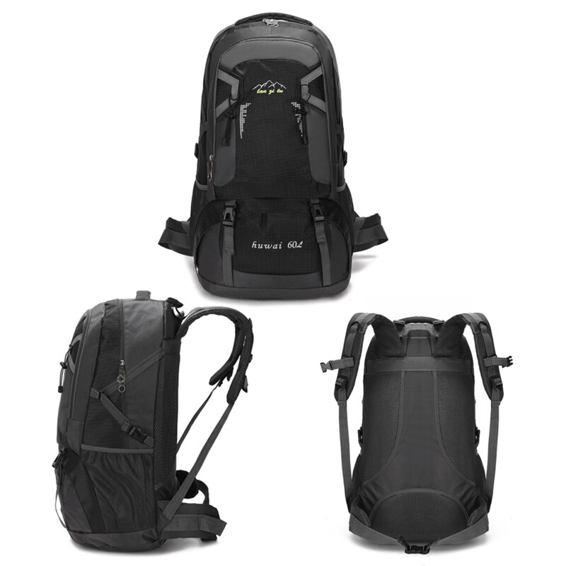 60L Waterproof Outdoor Trekking Climbing Backpack Unisex Camping Travel Nylon Bag Hiking Rucksack Fishing Cycling Backpack