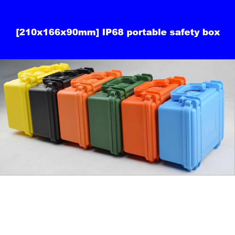 [210x166x90mm] IP68 portable safety box, equipment seal box, waterproof, dustproof and fall proof instrument case with foam