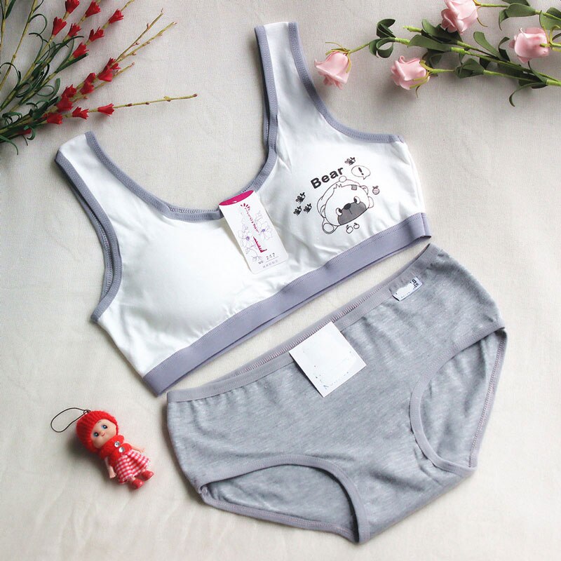 Mädchen Pubertät Bh Set kinder Unterwäsche Ohne St... – Vicedeal