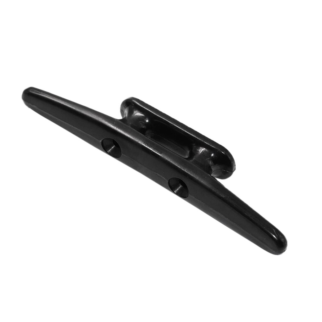 Cornamusas marino para barco, Base abierta de plástico de nailon negro de 7 pulgadas, asequible