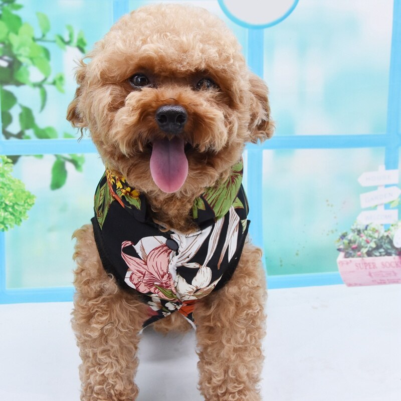 Ropa de invierno para perros, ropa de abrigo, Tops, plantas, flores chinas, estampado, ropa, suéter acolchado de algodón para perros, Parkas