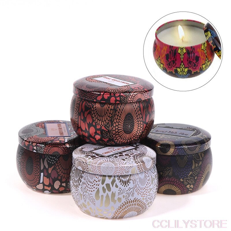 1 Stuks Vergulde Europese Thee Snoep Sieraden Opbergdoos Blikken Doos Kaars Jar Bruiloft Gunst