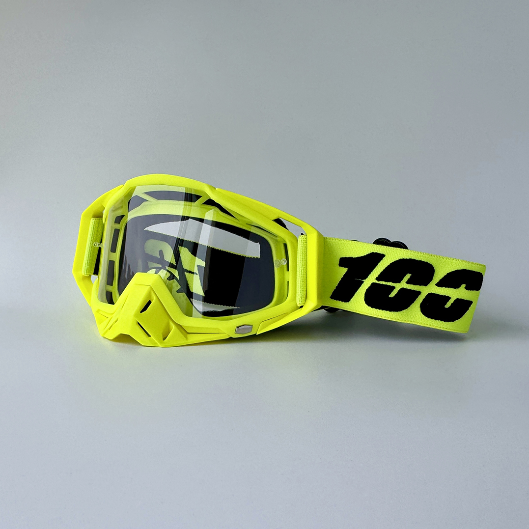 100 Motocross-Brille, HD-Linse, Motorrad-Antibeschlag-Brille, Sport, winddicht, schützt Reiten, Männer und Frauen, Moto, MX, MTB-Sonnenbrille: Dark Grau