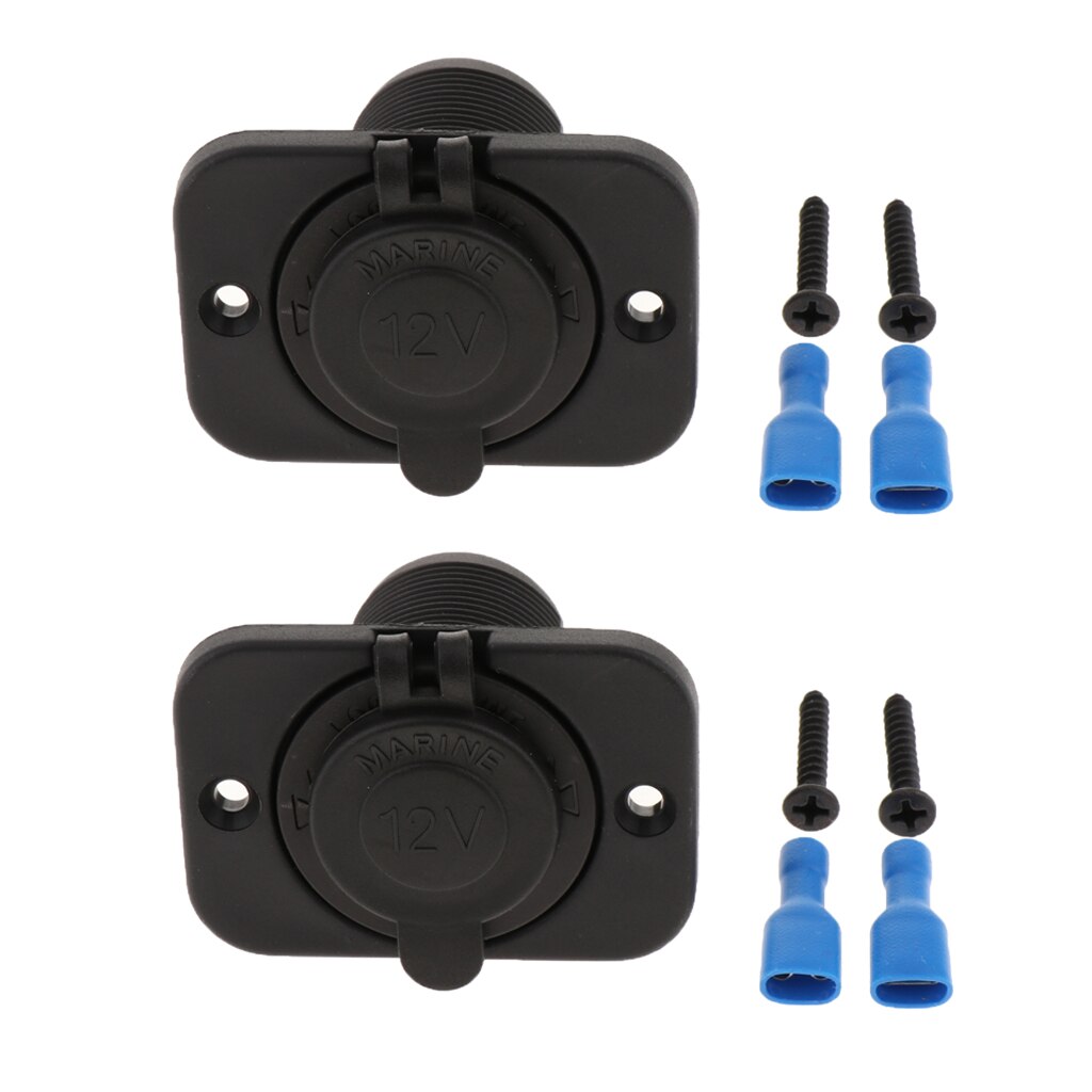 2x 12v 24v auton moottoripyörän veneen sytyttimen pistoke virtalaturin paneeli