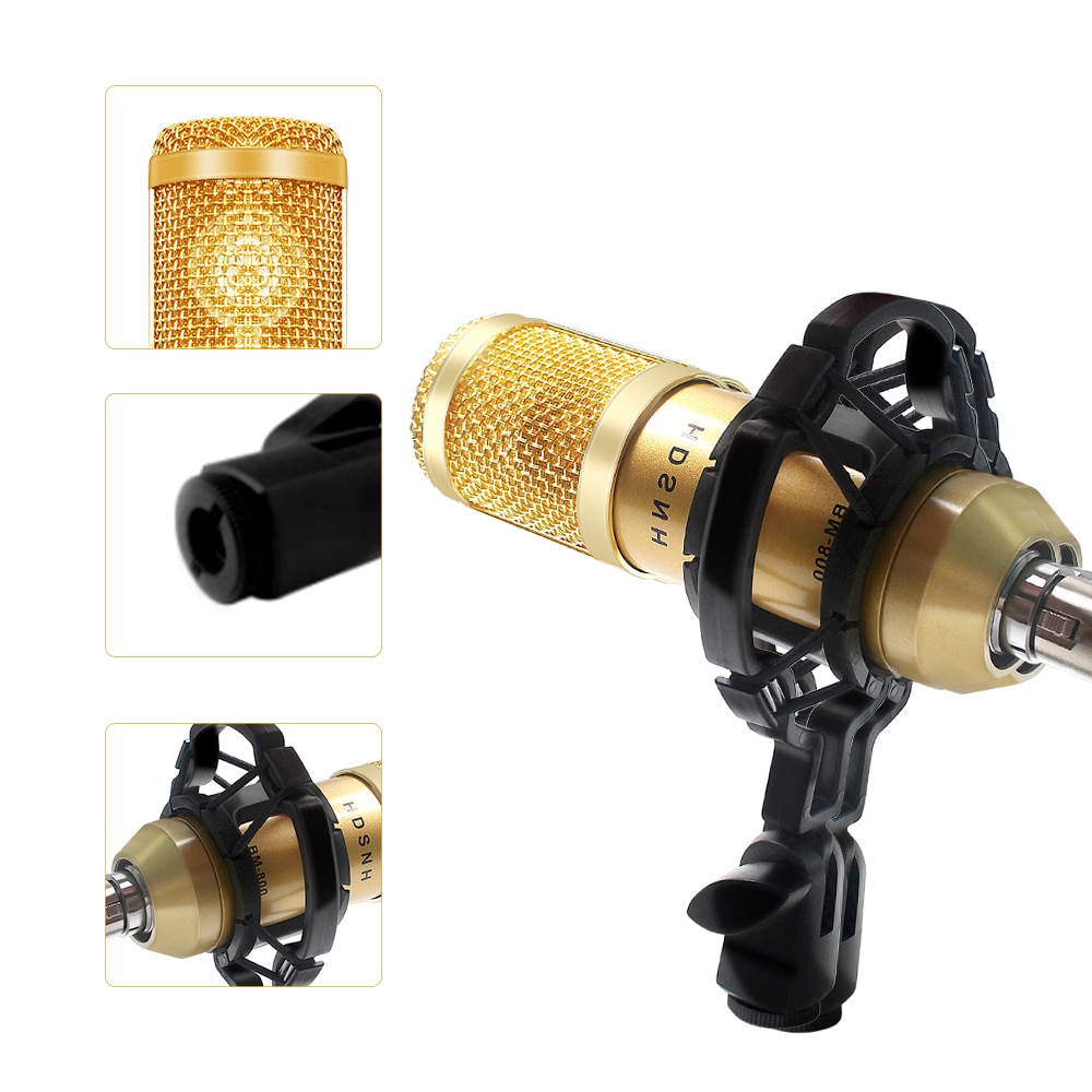 Bm-800 8 Kleuren Condensator Microfoon BM800 Mikrofon Ktv Bm 800 Mic Met Shock Mount Voor Radio Professionele Studio Microfoon