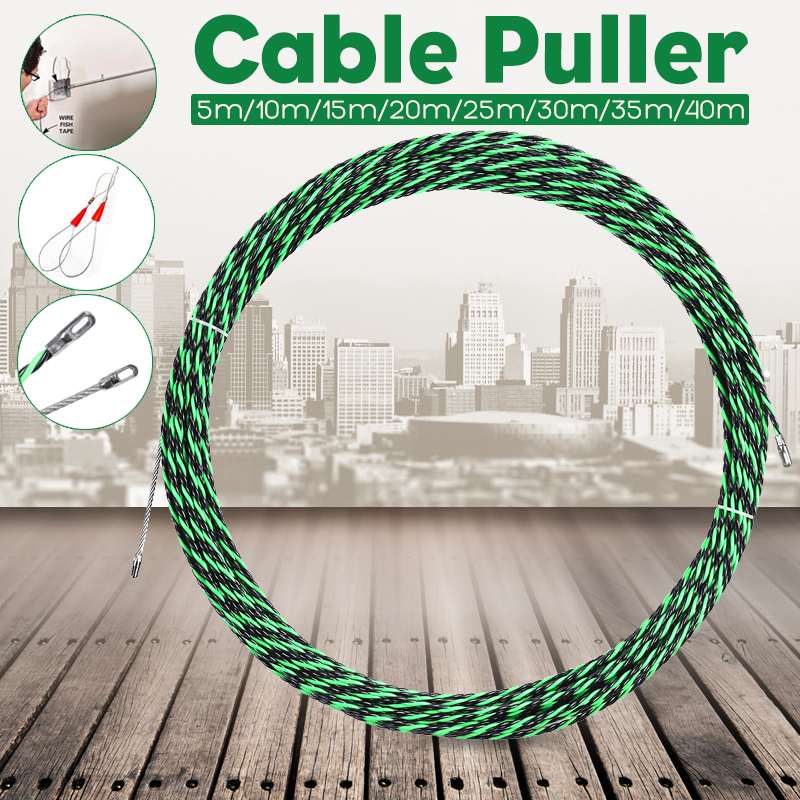 5mm 5-40m Wire Cable Puller Fish Tape Cable Puller Machine Cable Push Puller Electric Cable Puller Tool