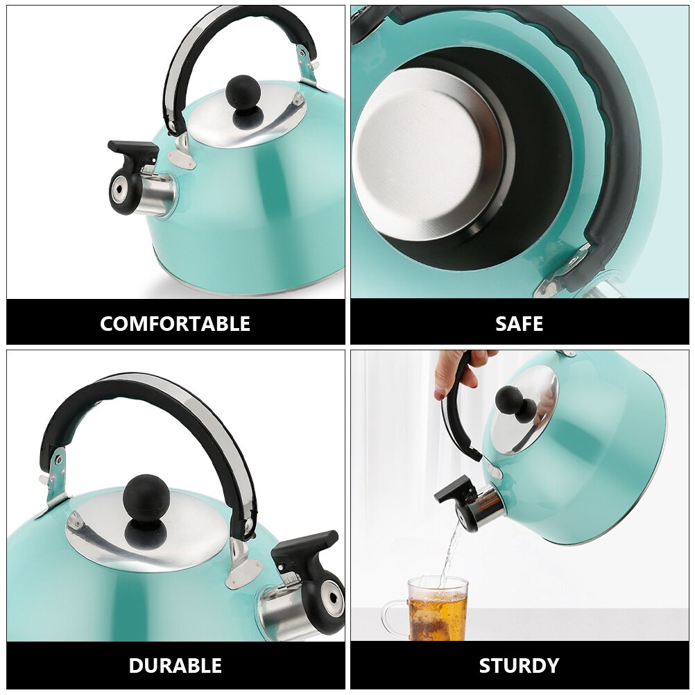 1.8L Stainless Steel Kettle Flat Bottom Kettle Durable Teapot Boiling Kettle Stainless Steel Tea Kettle Kitchen Accessories