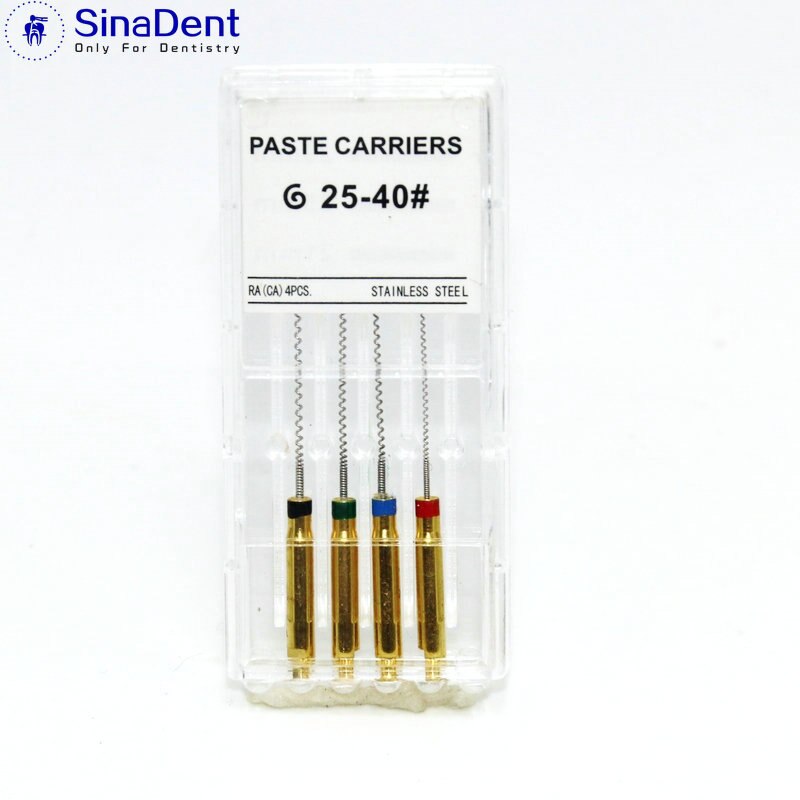 Lentulo-limas endodoncia surtidas para instrumentos dentales, 1 paquete de portadores de pasta, relleno de raíz, 29mm 25mm, espiral de canal