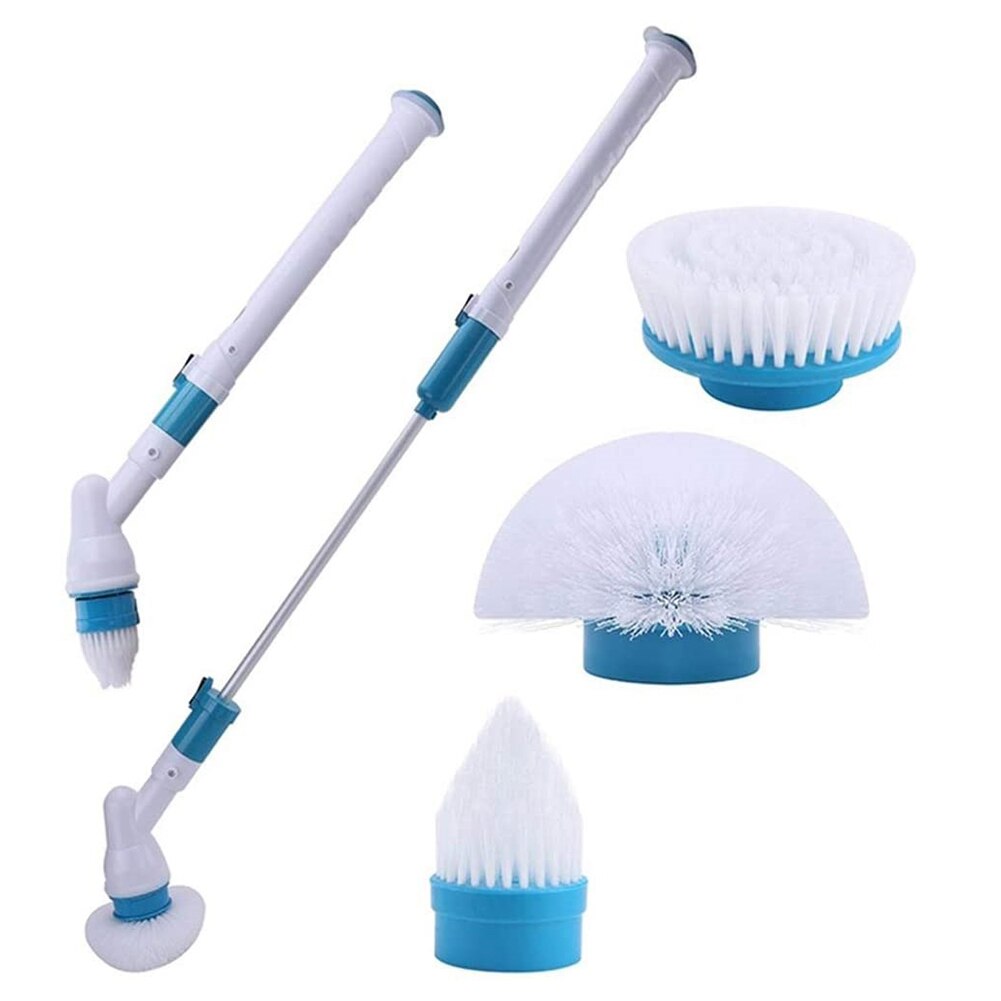 Turbo scrub elektrische reinigingsborstel, verstelbare waterdichte reiniger, draadloos opladen, badkamer, badkuip, keuken, schoonmaakgereedschapset: Ons