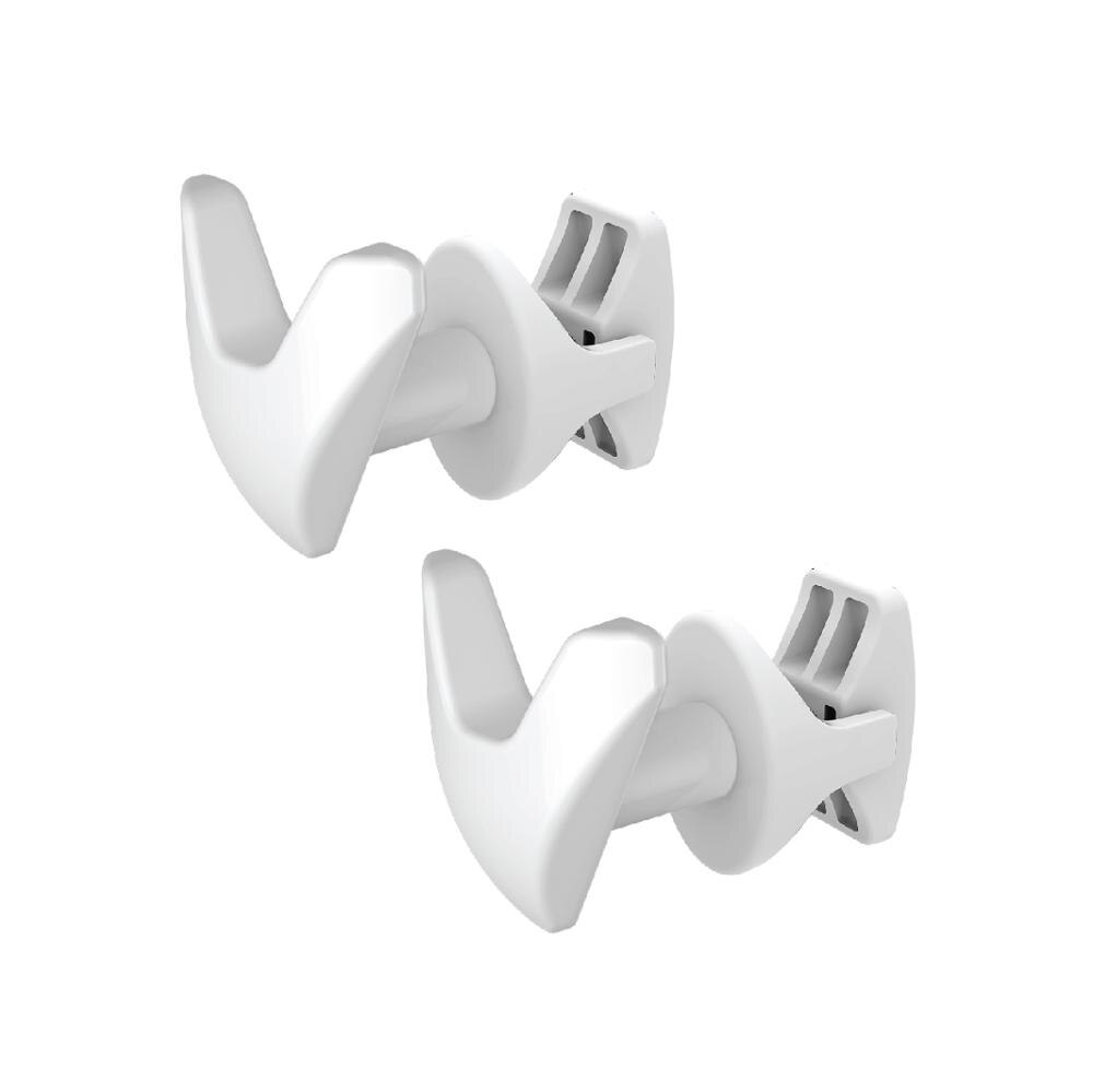 4 pezzi Coppia di appendini "Vip" per radiatori scaldasalviette. Innovativo porta asciugamani, lo monti in 30 sec. (senza fori sulle piastrelle, niente colla necessaria): bianca