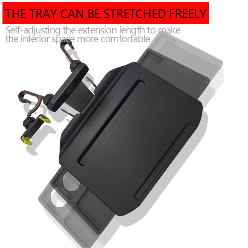 Bandeja plegable retráctil para asiento Interior de coche, bandeja para coche multifunción, accesorios de soporte de alimentos para ordenador portátil y teléfono
