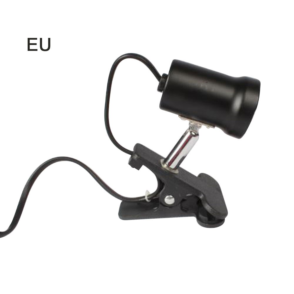 Lámpara de calor giratoria UVA UVB, accesorio de bombilla, soporte de luz Sucker para reptiles, tortugas, pecera, Habitat con interruptor, luz de Metal: Clip style EU