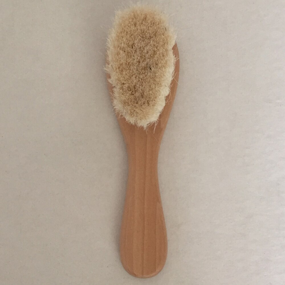 Appena nato Del bambino Naturale di Lana Del bambino Di Legno Spazzola di capelli Pettine Neonato Spazzola di Capelli infantile Testa Massaggiatore Portatile Del bambino Pettine Dei Capelli Spazzola Da Bagno pettine