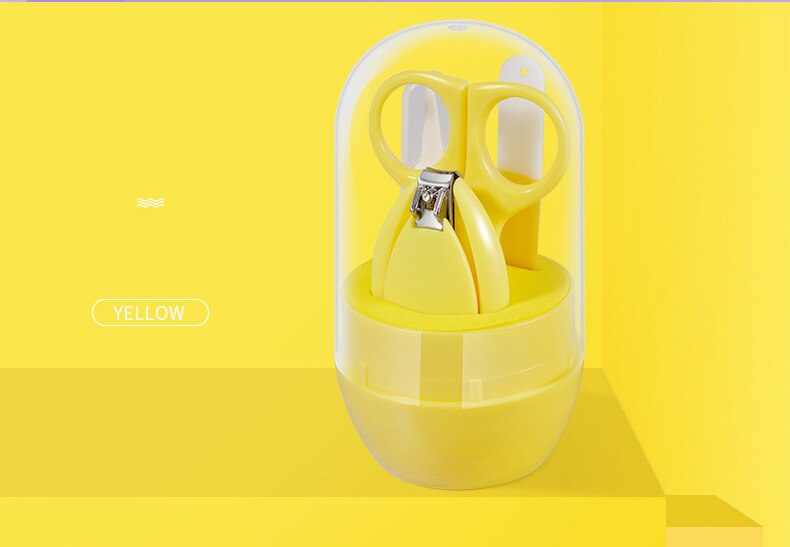 Neue Anfang Punkt Ebene Karikatur Babys Nagel Schermaschinen einstellen Baby Nagel Pflege 4-Stück Barreled Nagel Schermaschinen: Gelb