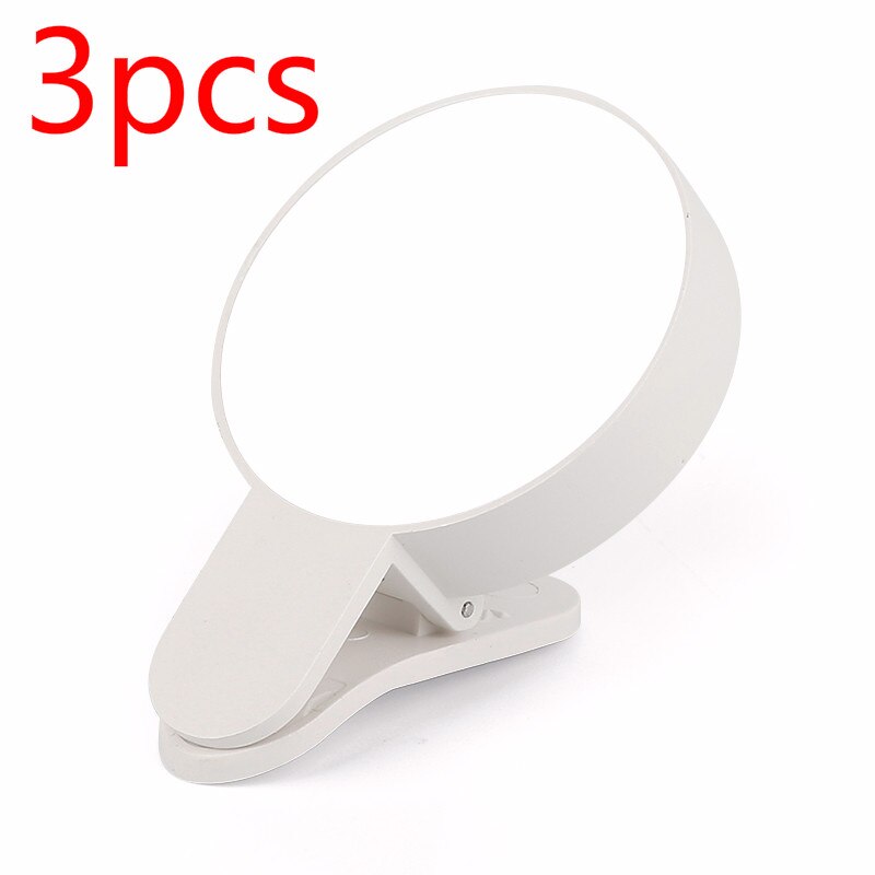 AMAZING Mobile Phone Fill Light 9 Lamp Beads LED Selfie Ring Light Portable Circle Photography Clip Light Beauty Fill Lamp: 3pcs