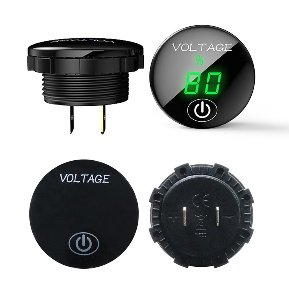 DC 12 V-24 V DIY Auto LED Digital Volt meter Kits Motorrad ATV Boot Spannung Meter Power Panel voltmeter Monitor Mit Touch Schalter
