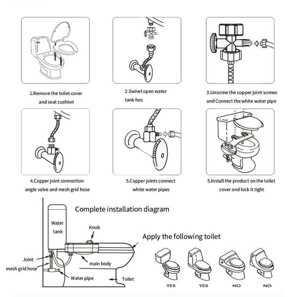 Niet-Elektrische Toiletbril Water Sprinkler Bidet Verse Waternevel Mechanische Bidet Toilet Seat Attachment Smart Wc Spuitpistool