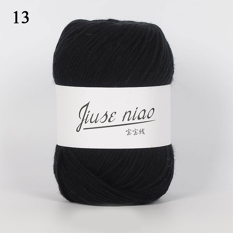 Colorful Durable Milk Fiber Wool Hand Knitting Colorful Thread Baby Comfortable Eco-dyed Cotton Yarn Worsted Wool Needlework: 13