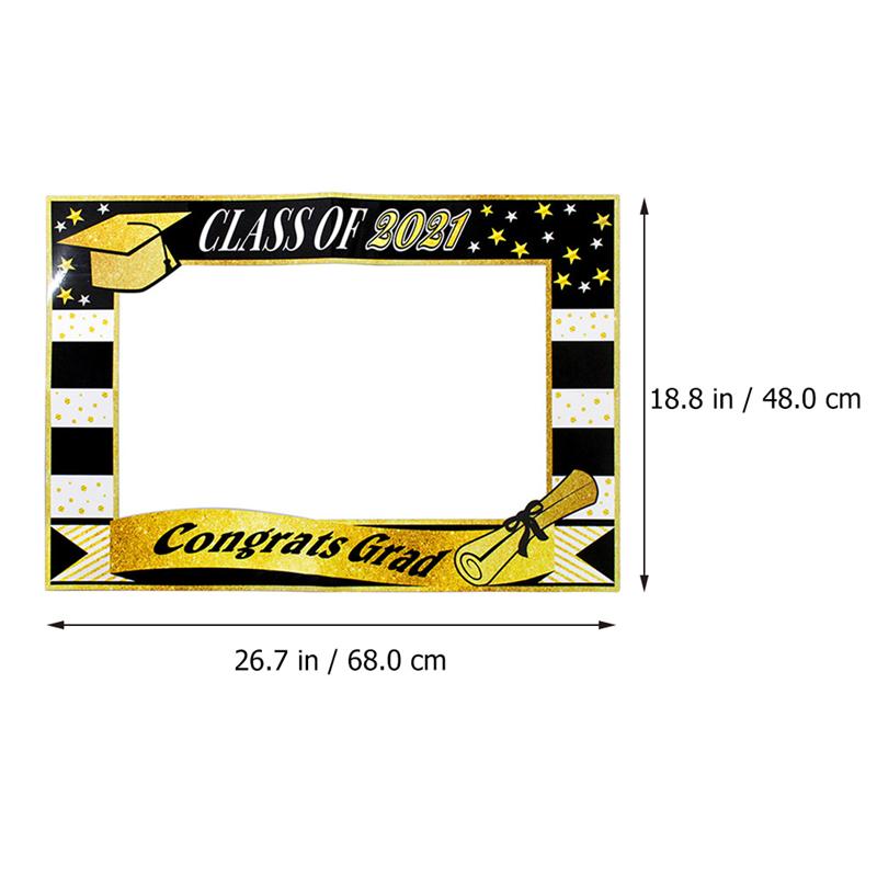 7 Uds. De atrezo para fotografía de , lentes de papel, marco de fotos para graduados,