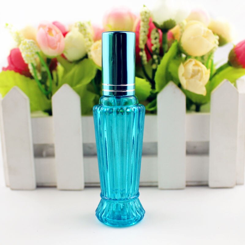10 stuks/partij 15ml kleurrijke glazen parfumflesjes dikke mini lege geur cosmetische verpakking sprayfles hervulbare glazen flesjes