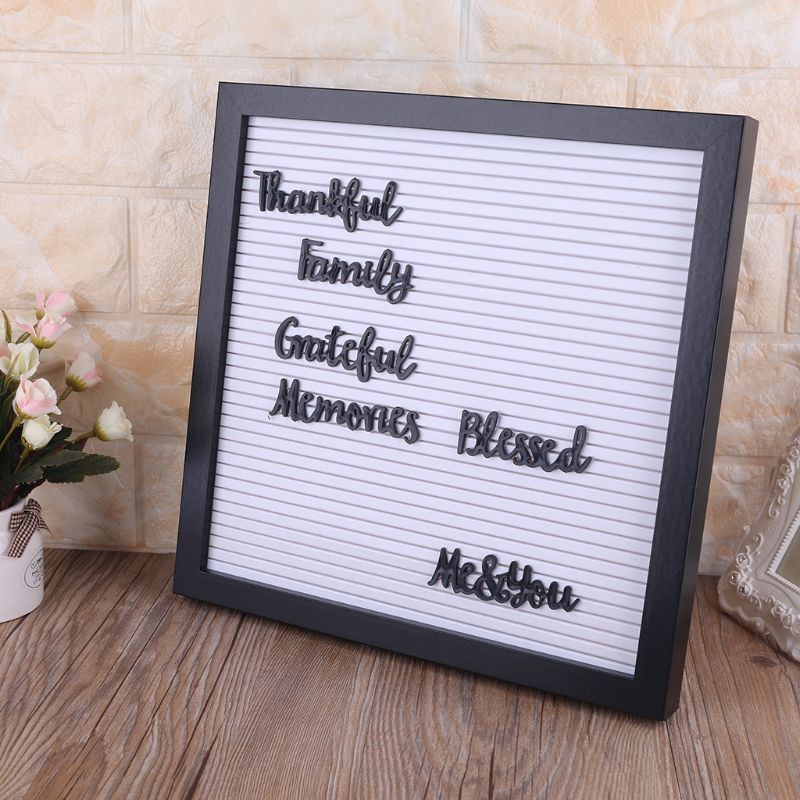 12X12 Inch Voelde Brief Board Met Frame Voorgesneden Letters Foto Voor Hangers Thuis Muur Decor Handgemaakte