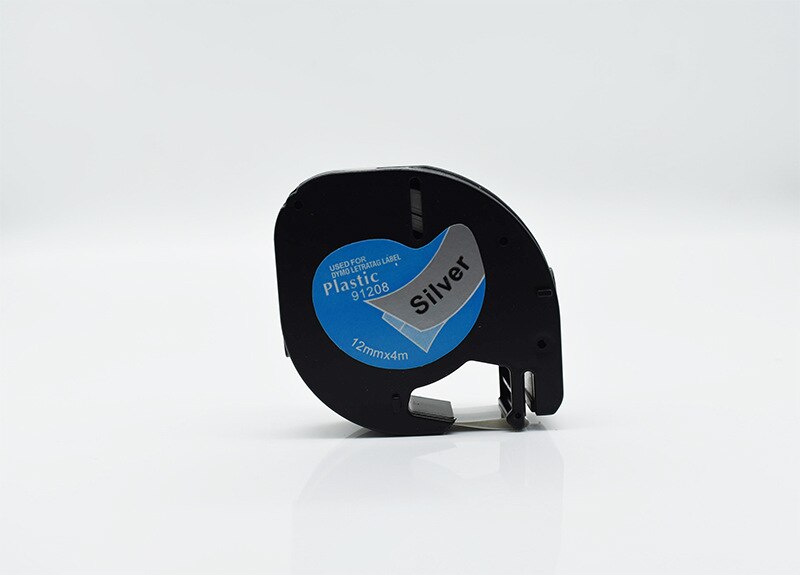 5 bandas de etiquetas de plástico para compatibilidad en blanco y negro para fabricantes de etiquetas Dymo Letratag Qx 50, Xr, Xm, 2000 y Plus: D