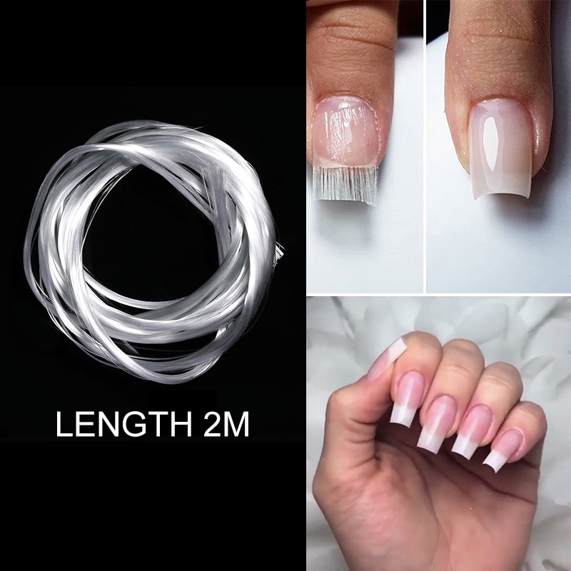 Fiberglass Nails Fiber for Nail Extension Fibernails Builder Nail Form Acrylic Tips Nail Salon 2m