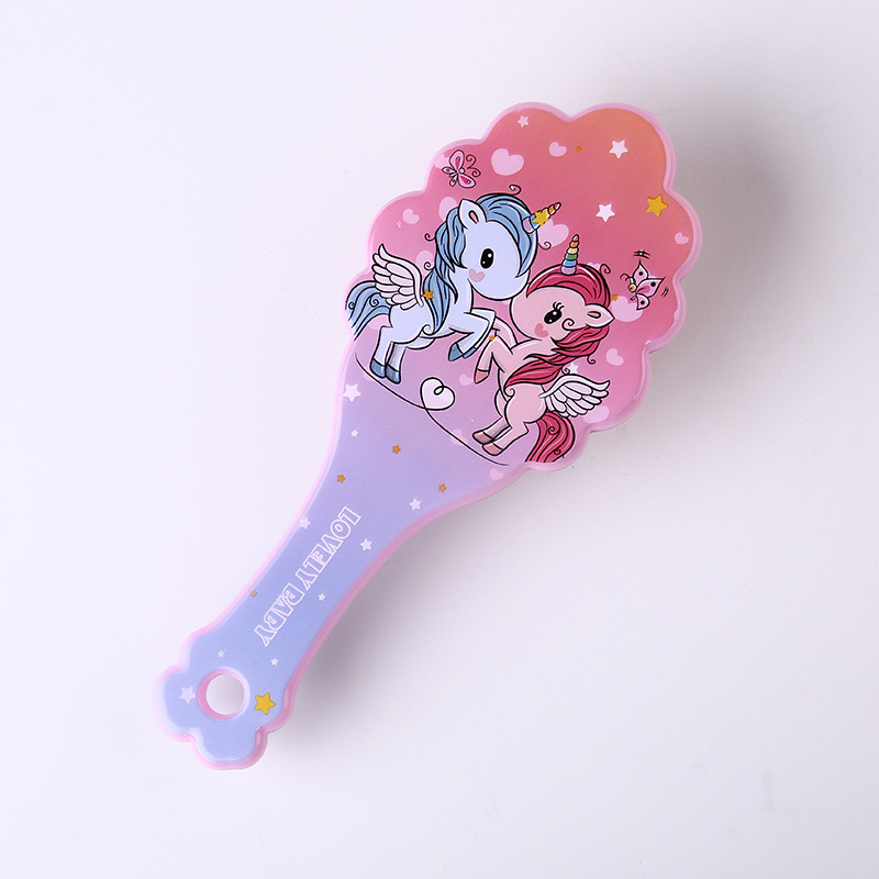 Brosse à cheveux Anti-nœud pour enfants, peigne de Massage à coussin d&#39;air licorne de dessin animé mignon, peigne de coiffure pour enfants, brosse à cheveux pour bébé: XY0026-1
