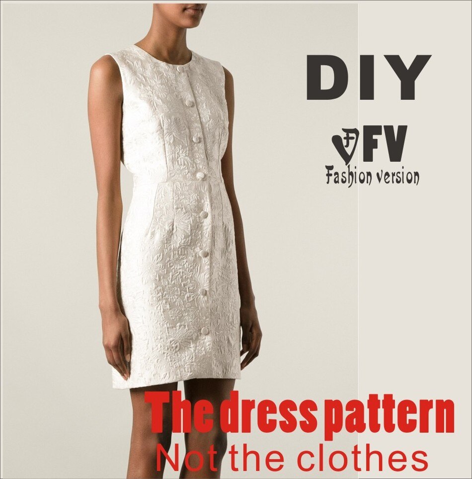 Clothing DIY The dress Dresses Sewing Pattern cutting drawing Women's Dress Sewing Template BLQ-67