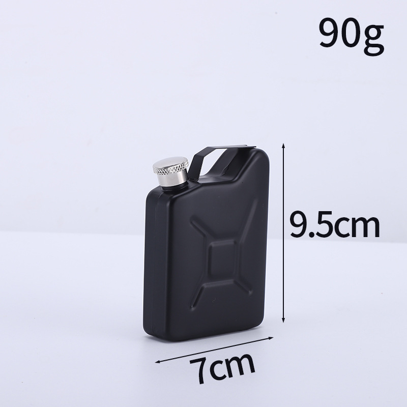 Small 5oz Stainless Steel Hip Flask Oil Bottle Steel Flagon: grey