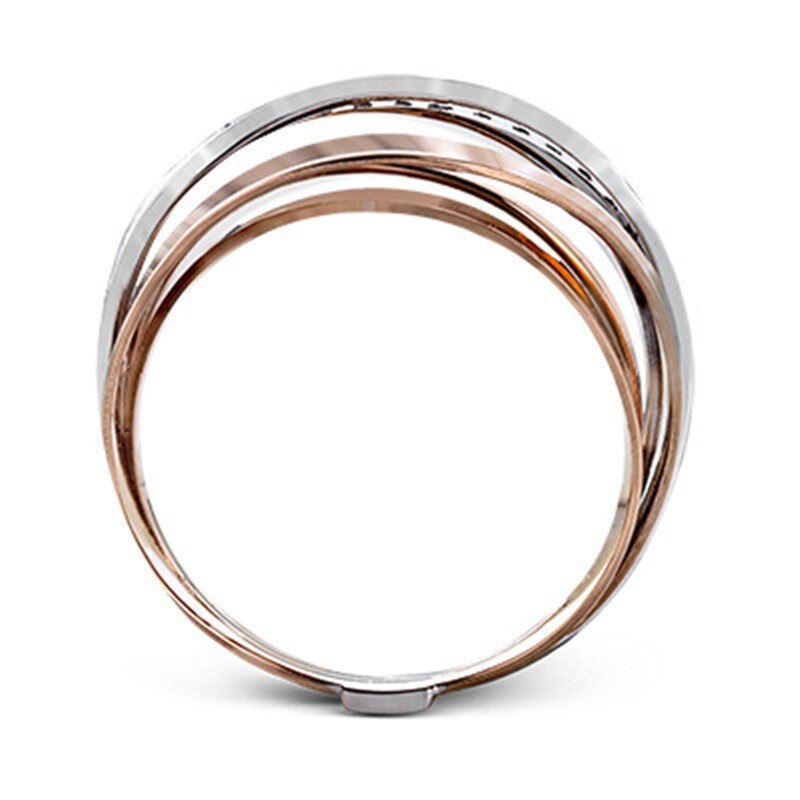 Rose Gold Schmuck Ringe Für Frauen Jahrgang Engagement Ring Damen Unregelmäßigkeit Finger Ringe Femme Party Ring Einfache