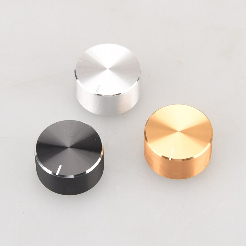 Hifidiy live, botões rotativos de controle de volume de alumínio, 4 peças, preto para eixo knurled de 6mm, limite do potenciômetro, diâmetro 10 ~ 40mm