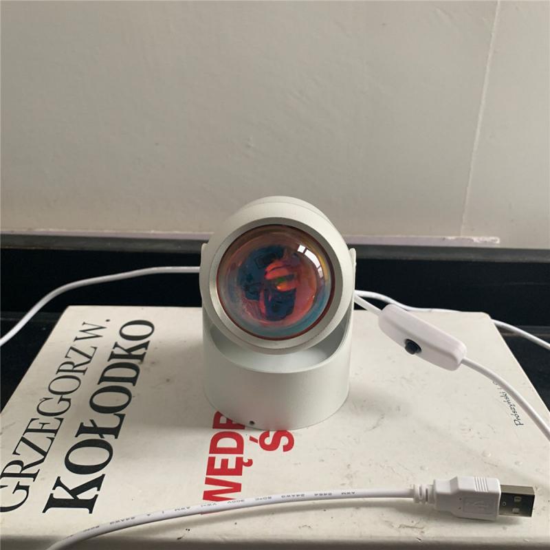 Zonsondergang Projector Night Lights Usb Nachtkastje Lamp Valentijnsdag Lampen Slaapkamer Bar Koffie Led Sfeer Licht