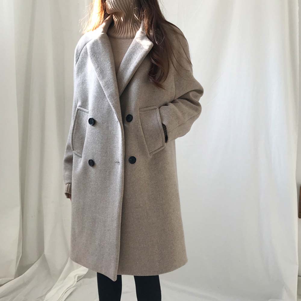 Herbst Winter Frauen Mäntel Casual Jacken Langarm Matrosenjacken Outwear Weibliche Elegante Wolle zweireiher WDC1891