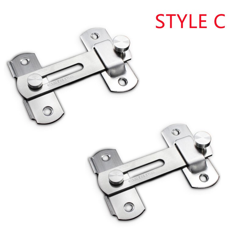 Verrou de porte de toilette à 90 degrés, 1/2 ensembles, avec loquet, outils de sécurité, pour armoire de grange, salle de bains, accessoires de cuisine, amélioration de l&#39;habitat: STYLE C